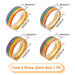 4 шт. 4 стильных кольца для пальцев RJEW-UN0001-21G