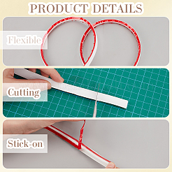 ПВХ самоклеящаяся гибкая молдинговая отделка&nbsp;DIY-WH20007-40F-01