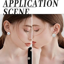 500шт экологически чистые пластиковые серьги-гвоздики KY-SP0001-03B