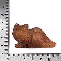 Figurine de chat sculptée en agate rouge naturelle&nbsp;G-Q615-04D