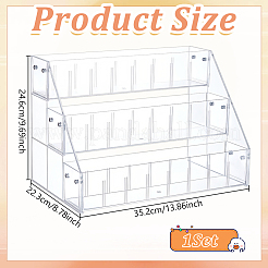 Fermalibri da scrivania trasparenti in plastica a 3 livello&nbsp;AJEW-WH0609-810