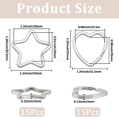 30 шт. 2-х стилевых разъемных колец из цинкового сплава&nbsp;FIND-SP0004-19