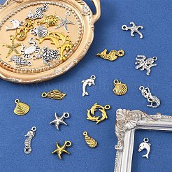 2 сумка 2-х цветных подвесок из сплава в тибетском стиле&nbsp;FIND-YW0007-75