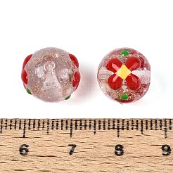 Светящиеся бусины лэмпворк из золота и песка ручной работы&nbsp;LAMP-N035-04D