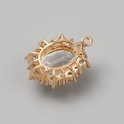 Pendentifs en laiton zircon cubique pavé&nbsp;KK-WH0088-49A
