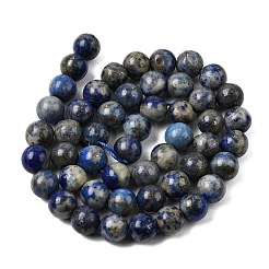 Нитки бусины из натурального ляписа-лазури&nbsp;G-J396-8mm