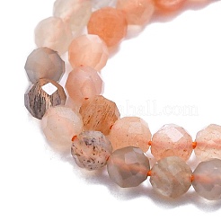 Нити из натуральных бусин из нескольких лунных камней G-P457-A01-24