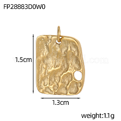 Подвески из текстурированной нержавеющей стали 304&nbsp;STAS-OY005-71G