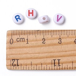 Непрозрачные белые акриловые бусины MACR-N012-01