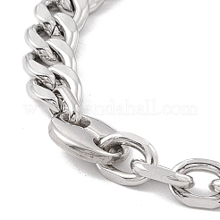 Bracelet gourmette et chaîne câble en acier inoxydable 304 anti-ternissement pour hommes et femmes&nbsp;STAS-E001-04P