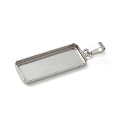 Оправы для подвесок из нержавеющей стали 304 в виде кабошонов STAS-Z118-02P