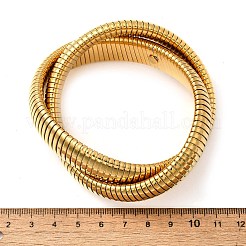 Растягивающиеся браслеты из нержавеющей стали 304 BJEW-A031-01D-G