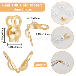300 шт. латунные наконечники для бусин KK-BBC0015-70