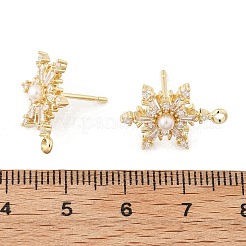 Латунные серьги-гвоздики из циркония KK-K371-34G