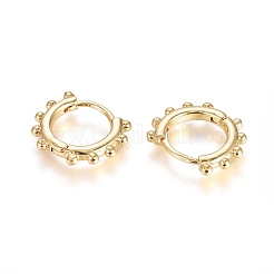 Латунные английском замке Серьги-кольца&nbsp;LS-EJEW-G275-03G