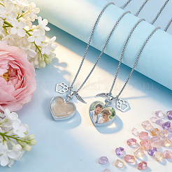 2 collier chaîne en acier inoxydable&nbsp;NJEW-DR00045