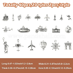 40шт 20 стиля подвески из сплава в тибетском стиле&nbsp;FIND-YW0005-28