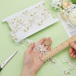 5 ярд полиэфирной кружевной отделки с вышивкой OCOR-FG0002-43