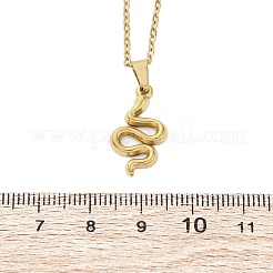 Ожерелья с подвеской в виде змеи из нержавеющей стали 304&nbsp;NJEW-M096-03G