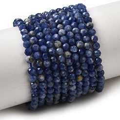 Природный содалит бисер нитей&nbsp;G-L653-B02-3mm-01