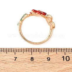 Кольца-манжеты из цинкового сплава с эмалью для женщин RJEW-U058-01G