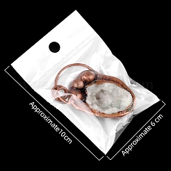 Pendentifs en agate druzy naturel&nbsp;PW-WGF8F92-01