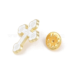 Булавки с эмалью в виде православного креста&nbsp;JEWB-L027-03G-01