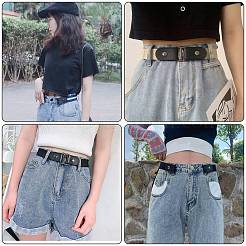 4 шт. 4 стиля унисекс регулируемый без пряжки эластичный пояс из искусственной кожи&nbsp;AJEW-GF0003-27B