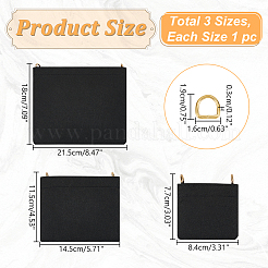 3 insert de rangement pour sac en feutre de 3 tailles&nbsp;FIND-WH0172-16A