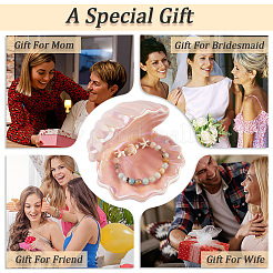 Фарфоровая тарелка для украшений в форме ракушки AJEW-WH20080-08B