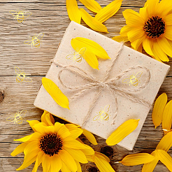 Самоклеящиеся наклейки из золотой фольги DIY-WH20001-13F