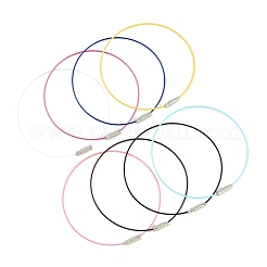 32шт 8 цвета стальной проволоки браслет шнур для самостоятельного изготовления ювелирных изделий&nbsp;TWIR-FS0001-02