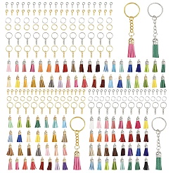 Kit fai da te per realizzare portachiavi con ciondolo a nappa in finta pelle scamosciata&nbsp;DIY-YW0010-89