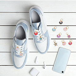 12 шт. эмалевые подвески для обуви с изображением морских организмов PALLOY-CA00013