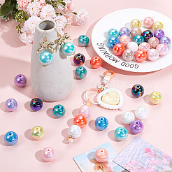 48шт 12 цвета непрозрачные акриловые бусины&nbsp;MACR-SC0001-36