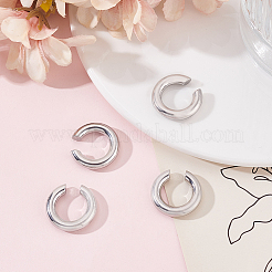 303ステンレススチール製カフイヤリング2組  C字型  ステンレス鋼色  19.5x4mm&nbsp;EJEW-BBC0002-25P