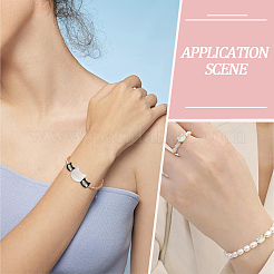 16 шт. 4 вида бусин из натуральных белых ракушек и черных ракушек-губ SSHEL-SC0001-35