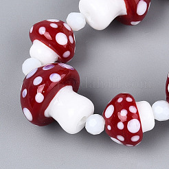 Бусы лэмпворк ручной работы LAMP-N028-11