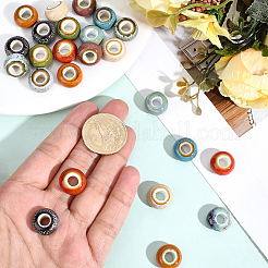 40 pièces de perles en porcelaine faites à la main de 10 couleurs&nbsp;PORC-PA0001-34