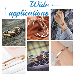 5 шт. двухцветные браслеты-манжеты из нержавеющей стали BJEW-UN0001-29