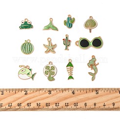 48шт 12 стиля подвески из сплава с эмалью&nbsp;ENAM-FS0003-58