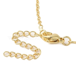 Collares colgantes de latón con micropavé de circonita cúbica transparente para niñas y niños para el día de San Valentín&nbsp;LS-NJEW-K381-01B-G