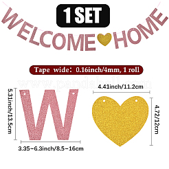 Бумажное слово добро пожаловать домой баннер&nbsp;AJEW-WH20020-272B-06