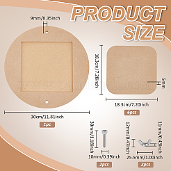 Древесноволокнистая плита средней плотности (мдф) переносная глиняная расклинивающая доска со встроенной&nbsp;AJEW-PH0006-65C