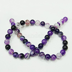 Полосатые агатовые / полосатые агатовые нити G-Q842-12mm-M