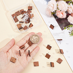 30 шт. серьги-гвоздики из натурального дерева верблюда EJEW-UN0002-33B