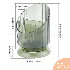 Transparenter Make-up-Pinsel-Aufbewahrungsorganisator aus Kunststoff&nbsp;AJEW-WH0332-33A