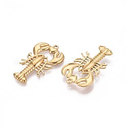 Лобстер из нержавеющей стали 304 с подвесками в виде сердца STAS-T067-26G