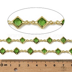 Латунные стеклянные ромбовидные цепи CHC-R001-05G-03