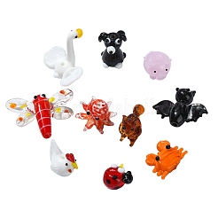 10 pièces 10 styles perles de chalumeau faites à la main&nbsp;LAMP-CJ0005-16